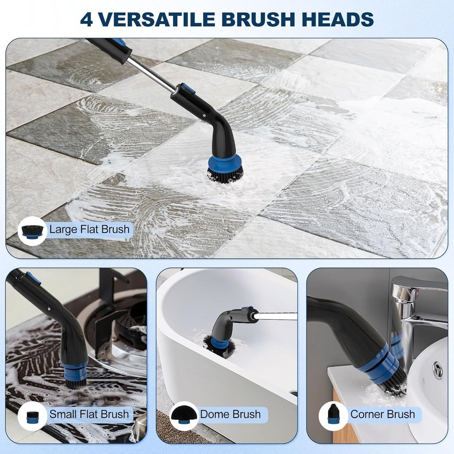 Cordless Cleaning Multi-Function Power Scrubber