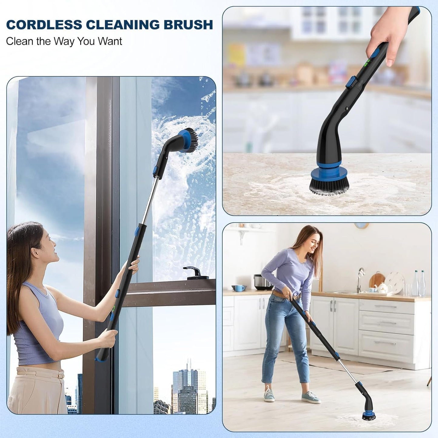 Cordless Cleaning Multi-Function Power Scrubber